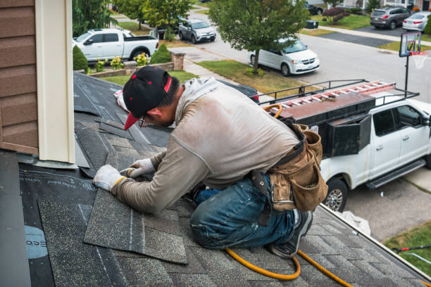 Professional Flat Roof Repair technician working in Waverly, IL